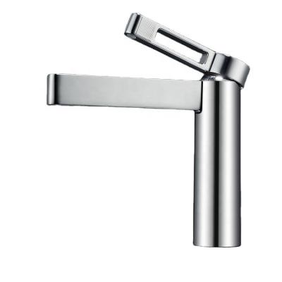 China Hot Brass Basin Faucets Mixer Tap Sink Cold Water Faucets Single Hole Metered Tapware Chrome Bathroom Taps for sale