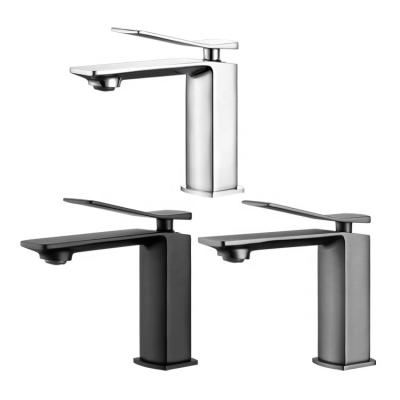 China Hot Selling Metered Faucets Deck Mounted Water Taps Single Handle Chrome Basin Mixer Tap Basin Faucet For Bathroom for sale