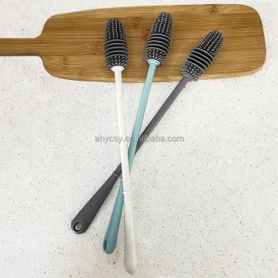 China Long Lasting Household Tool TPR Handle Cup Brush Baby Bottle Cleaning Brush for sale