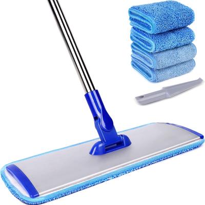 China Sustainable Professional Microfiber Mop Floor Cleaning System, Reusable Washable Mop for sale