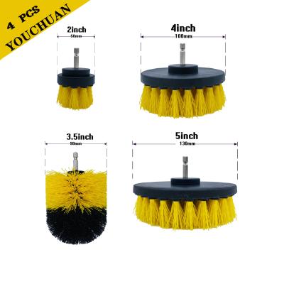 China 4 Pieces Multifunctional Cordless Electric Drill Brush Bathroom Cleaning Brush Sustainable for sale