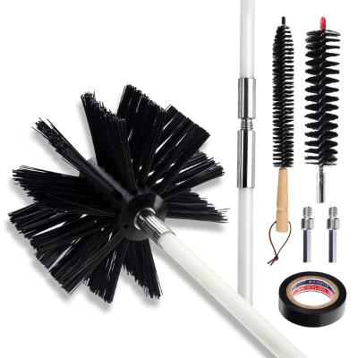 China Viable Multi-Function Cleaner Brush Kit Included Chimney Pipe Cleaning Brush Dryer Duct Cleaner Kit for sale