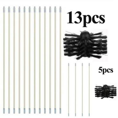 China Clean Pipes 13 Piece Kit Brush Tube Single Length 24 Inch Nylon Chimney Brushes for sale