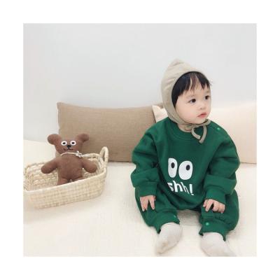 China Custom Green Yellow Baby Long Sleeve Baby Romper Long Sleeve Toddler Clothes Cotton Onesie For Newborn for sale