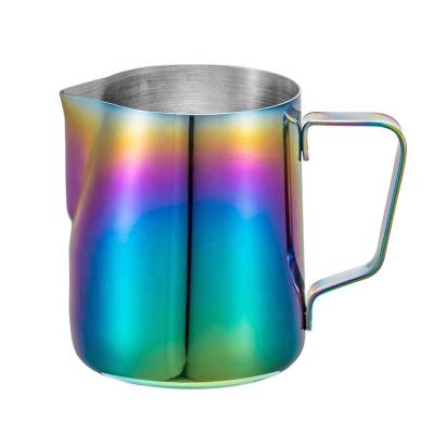 China Yitai Viable Factory High Quality Espresso Steaming Jug 304 Stainless Steel Colored Coffee Milk Frothing Pitcher for sale