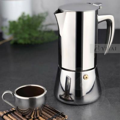 China Sustainable 300ml Stainless Steel Coffee Maker Mocha Machine Stovetop Espresso Coffee Mocha Pot for sale