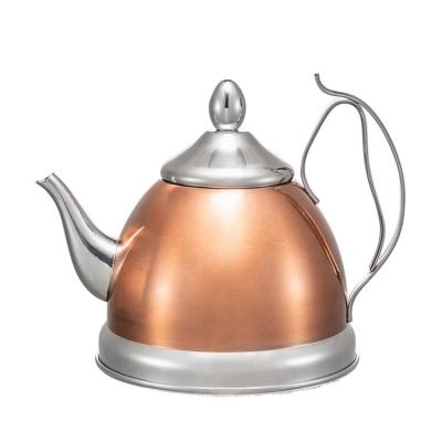 China 304 Stainless Steel Kettles Linglong Plant Flower Heat Resistant Tea Pot Viable Kitchenware Tea Pot With Tea Strainer for sale