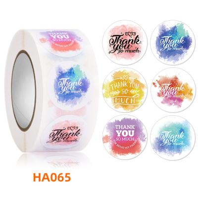 China Waterproof Custom Logo Quality Printing Thank You Label Round Packaging Stickers Label for sale