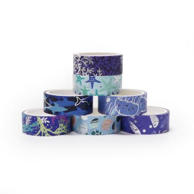 China Green Gold Anime Style Tape Waterproof Custom Printable Masking Tape Washi Tape for sale