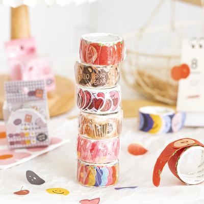 China Custom Roll Waterproof Kawaii Sakura Glitter Washi Tape Sticker Japanese Packing Washi Tape Sets for sale