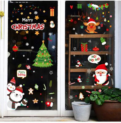 China Best Price High Quality Waterproof+Eco-friendly Merry Christmas Static Window Sticker For Home Decor for sale