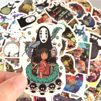 China Hot Sale 50pcs Miyazaki Decorative Sticker Anime Graffiti Waterproof Stickers For Motorcycle Car Laptop Suitcase Cool Stickers Skateboard Sticker for sale