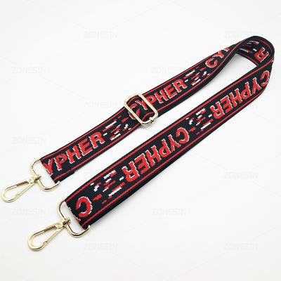 China Customizable Fabric ZONESIN Canvas Handbag Strap Polyester Bag Ties Woven Shoulder Belt for sale