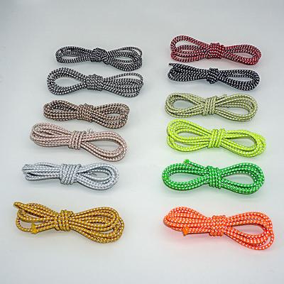 China Round ZONESIN 3M Color Latex Reflective Threaded Round Rope Leisure Elastic Lace for sale