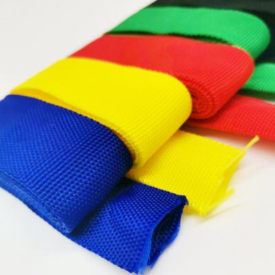 China Durable Size Color Custom Flat Braided Pipe Tubular Webbing Tape Polypropylene Webbing 25mm 30mm 40mm 50mm for sale