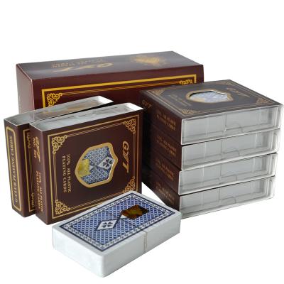 China Poker Club Casino Board Games 100% Plastic Waterproof And Matte Polish Plastic Playing Cards for sale