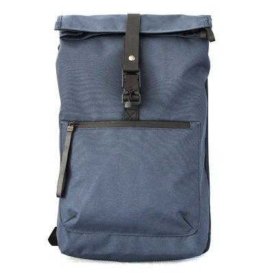 China Custom maker logo anti theft laptop backpack blue 2022 new stylish waterproof nylon roll-top office anti-theft goods for sale