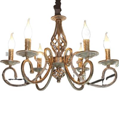 China Decorativel Lighting 6-Light Rustic Chandeliers, French Country Vintage Chandelier, Metal in Antique Bronze Pendant Lamp for Island Kitchen for sale