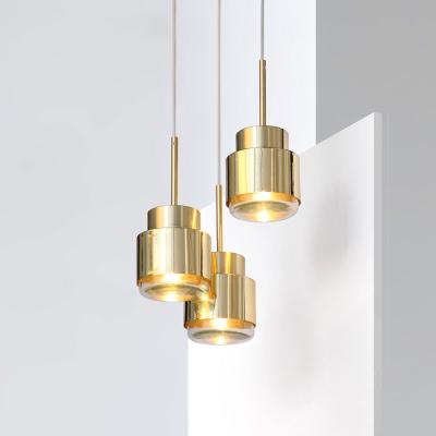 China Latest Residential Modern Pendant Metal Light Fixture Gold Brass Mini Pendant Lamp for sale