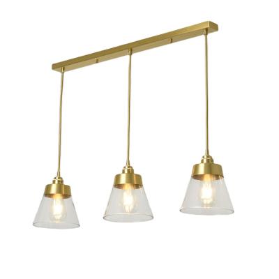 China New office loft bubble glass-metal pendant light for living room and bedroom three lights iron creative edison bulb lighting for sale