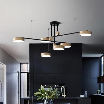 China Nordic European post-modern creative living room chandelier colorful iron led loft light macarons candy light fixture pendant lamp for sale