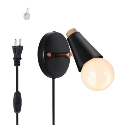 China Modern Creative Attic Pole Attic Lamp Living Room Bedroom Wall Lamp With Socket for sale