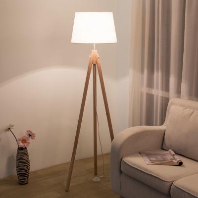 China Factory Price Modern Wooden Tripod Standing Decorative Floor Lamp for sale