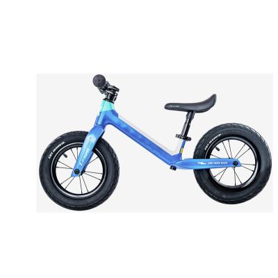 China Lightweight Aluminum Alloy Balance Carbon Fiber Baby Running Bicycle Kids Walking Bike For Kids Pink Yellow for sale