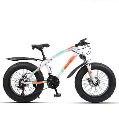 China Wholesale Carbon Steel Child Cycle 20 Inch Good Quality Children Snow Bike 21 Mountain 27 Speed ​​4.0 Tires Dual Brake for sale