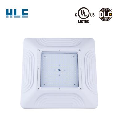 China 5 Year Warranty IP65 60W 80W 100W 120W 150W DLC LED Waterproof High Bright Canopy Light Thermal Controller for sale