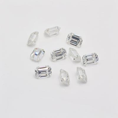 China 12*14mm Loose Emerald Cut Moissanite Diamond VVS1 Lab Developed White Moissanite Grade 2*3mm Bracelets for sale