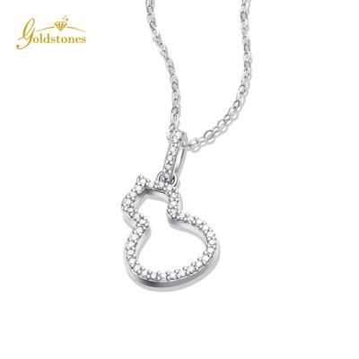 China Custom Moissanite CLASSIC unique gourd pendant necklace 925 Sterling Silver Jewelry VVS1 D Moissanite for sale