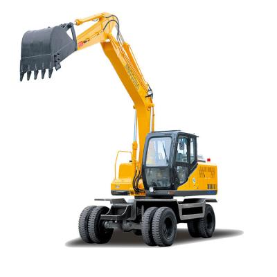 China Farms JG150S Jinggong Brand 12.5ton Wheeled Digging Machine Full Wheel Hydraulic Excavator for sale