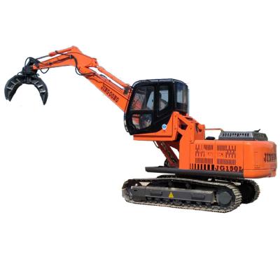 China Cultivate Jinggong Use For Waste Handler With Orange Chime Grapple Crawler Excavator for sale