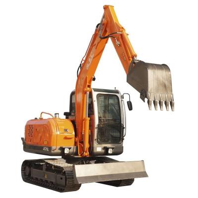 China Jinggong Farms JG-75L 6 Ton Hydraulic Digger With Grapple Crawler Mini Excavator for sale