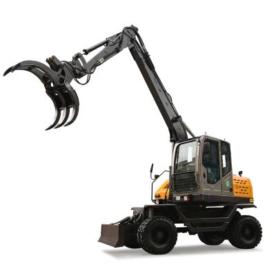 China Farms grapple wheeled excavator special design for sugarcane and log timber loading for sale