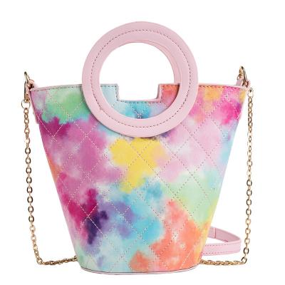 China 2021 fashion hot sale bucket purses tie dye bucket purse and handbags women bag purse and handbags bag for ladies for sale