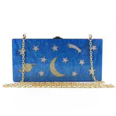 China 2021 fashion luxury arcylic fancy handbag custom money purse evening clutch bag for sale