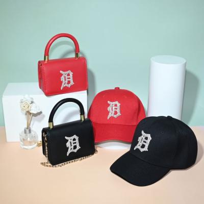 China 2021 Brand New Arrivals Fashion Designer Hats And Purses Two Piece Handbags Set Matching Purse And Hat Set for sale