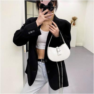 China Fashion Vintage PU Leather Handbag Women Designer Bag Female Solid Chain Cross - Body Shoulder Bag Tote for sale