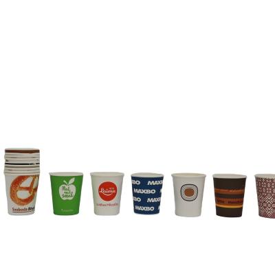 China 8 Ounce Disposable Single Wall Paper Cups For Tea Or Coffee Packaging With Lid for sale