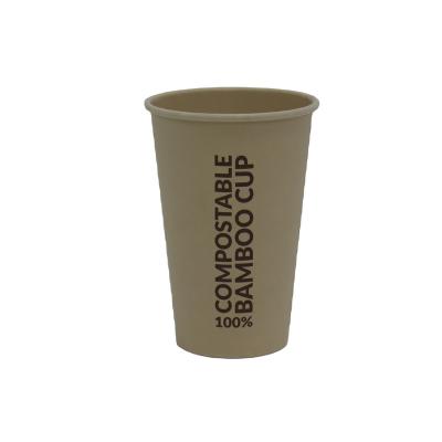 China Disposable 100% Biodegradable Single Wall Bamboo Tea Cup for sale