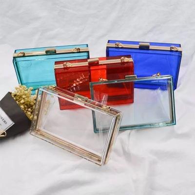 China 100% Best Eco-friendly Selling Clear Acrylic Box Evening Bag Acrylic Clutch Bag for sale