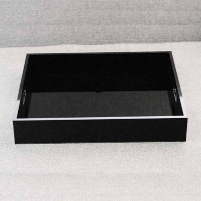 China Acrylic Sheet Black Plexiglass / Acrylic Flat Rectangular Tray for sale