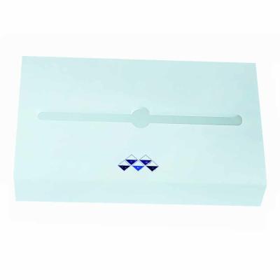 China The personalizada commercial 5mm cajas de acrilico de vidrio de cuboide de Caja de tejido d'inspection de site de guarantee blanco le papel de Para for sale