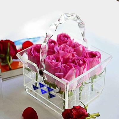 China Guarantee Trade Site Inspection Premium Luxury Cool Acrylic Cube Letter Flower Styling Box For Packaging for sale