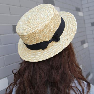 China Hot Sale Character Women Girls Straw Hat Summer Beach Sun Wheat Straw Hats for sale