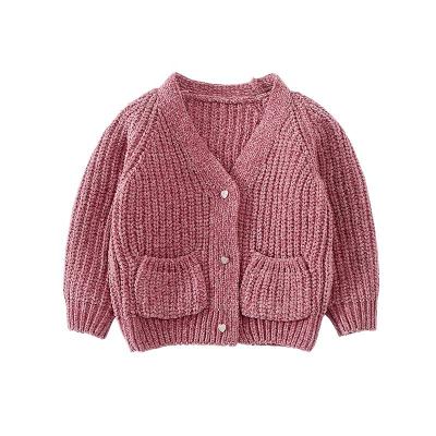 China Korean style girls sweaters autumn clothes kids outfits toddler coat breathable children knitted sweater for sale