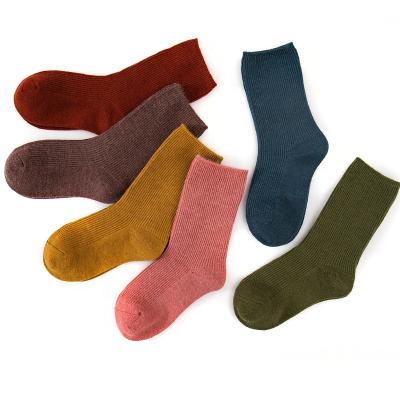 China New Breathable Cute Solid Color Kids Baby Socks Girls Boys Winter Warm Ruffle Socks for sale