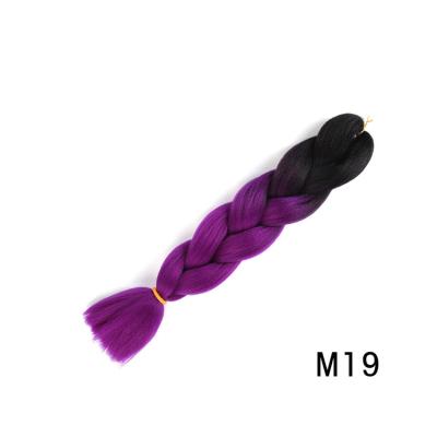 China Peluca Sintetica Synthetic Natural Gradient China Product Jumbo Ombre Hair Synthetic Purple Braiding Wigs for sale